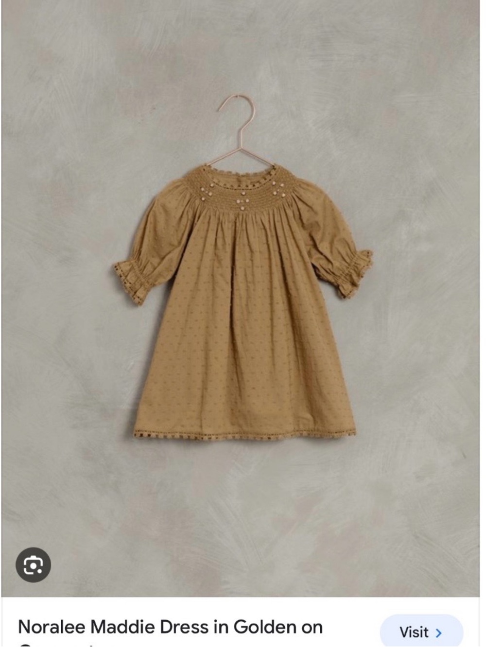 New Noralee Maddie Kids Dress in Golden